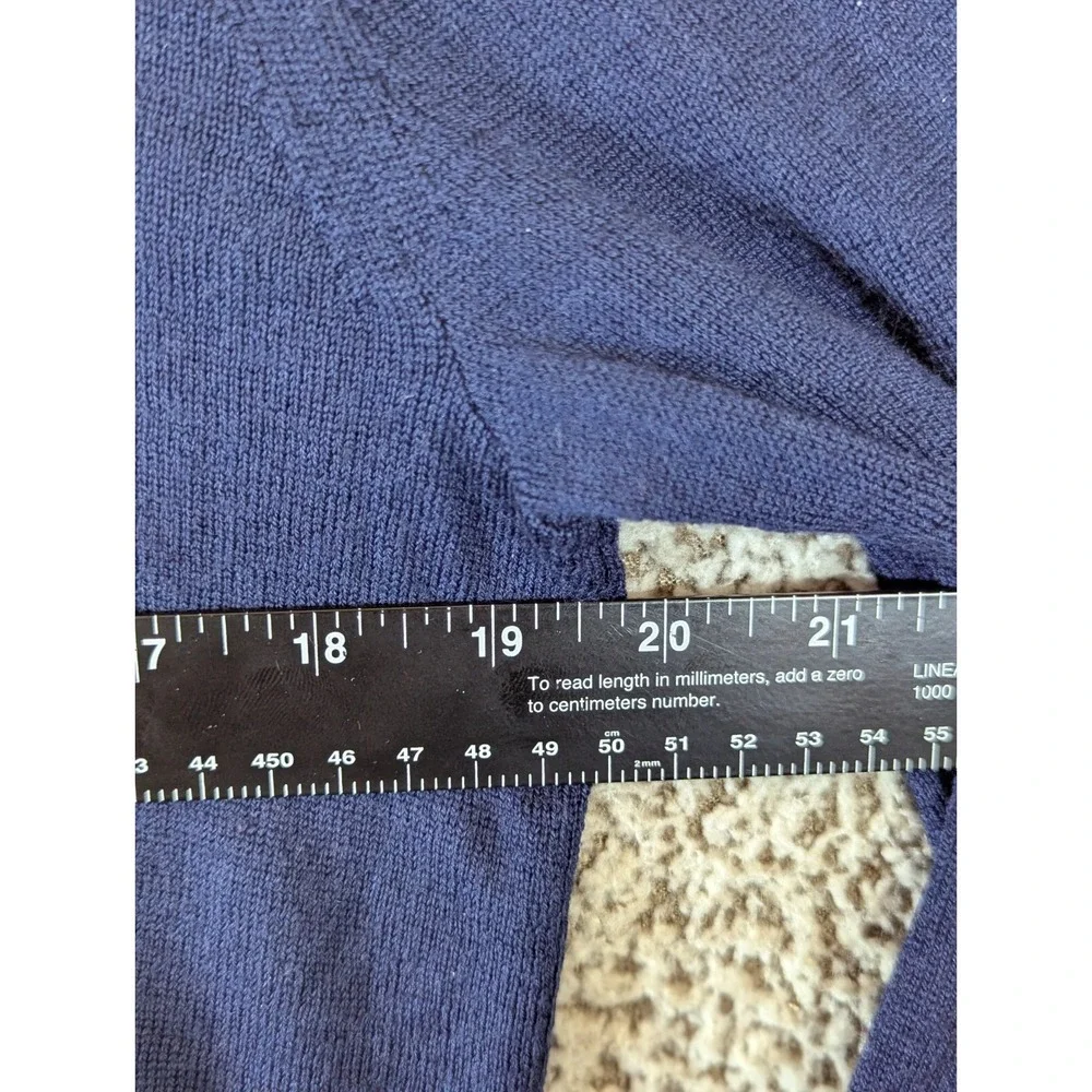 Banana Republic 100 Percent Merino Wool‎ V Neck Sweater Men's Medium Blue